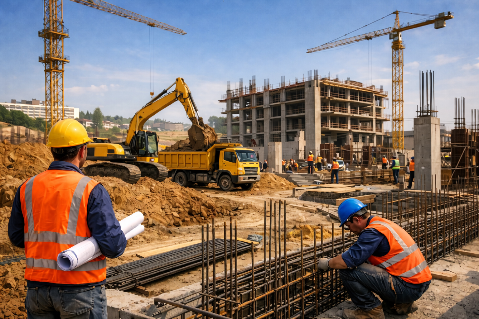 Commercial construction site